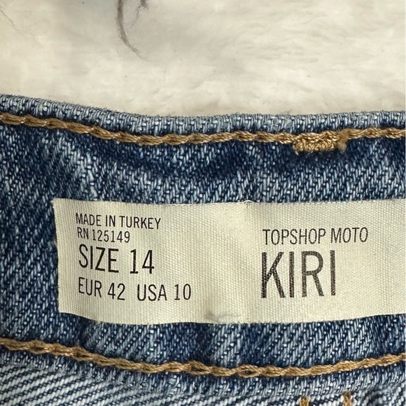 Bundle Summer Topshop Moto KIRI Black and Blue Jean Shorts with Distressed Hem - Picture 12 of 13